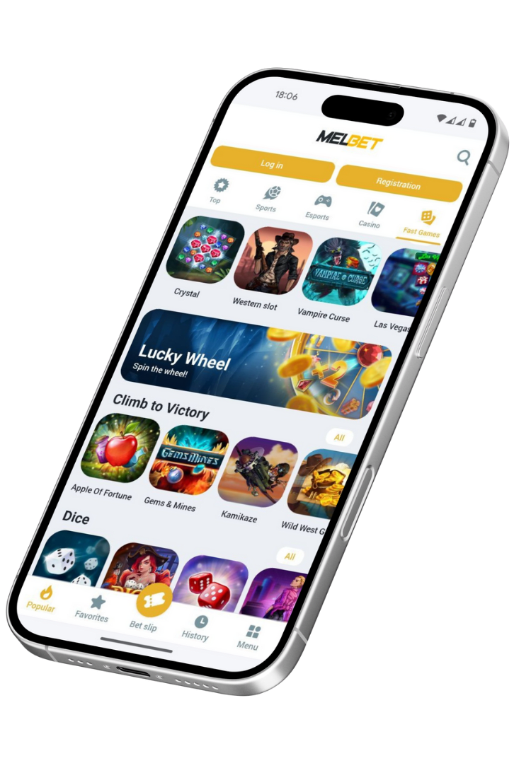 Melbet app interface